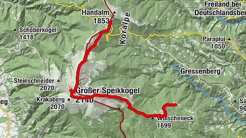 Speikkogelüberschreitung: Schirchleralm-Speikkogel-Weinebene