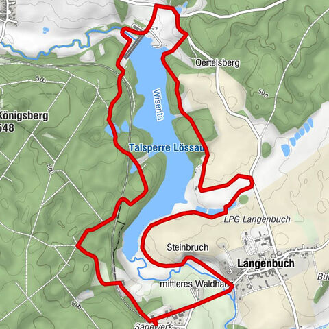 Wandern um die Talsperre Lössau