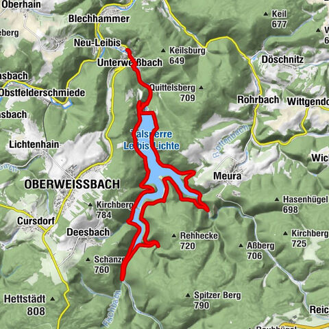 Circular hiking trail - "Sculpture Trail" - Hiking start Unterweißbach - Thuringian Forest