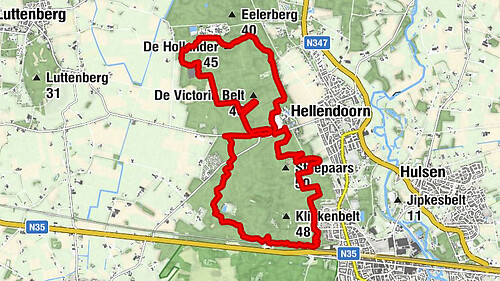 MTB-route Hellendoorn, Sallands Heuvelrug, Nederland