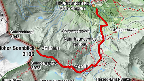 Hoher Sonnblick Skitour über den Südgrat