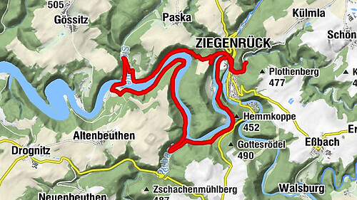 Circular route - Otter Bay and Devil's Pulpit - Ziegenrück