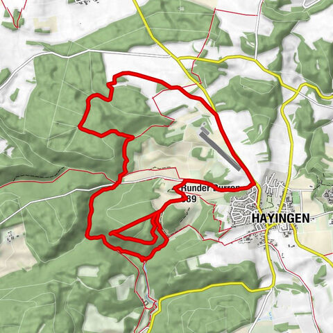 Hayingen zur Ruine Alt Ehrenfels