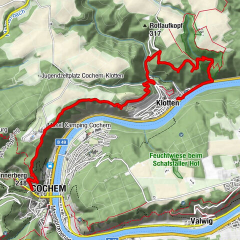 Klotten - Dortebachtal - Pinnerkreuz - Cochem