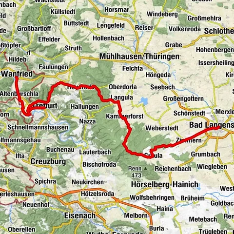 Deutsche Fachwerkstraße: Bad Langensalza - Wanfried - Treffurt