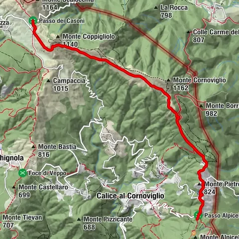 Trail no. 41: Valico di Casoni - Passo Alpicella