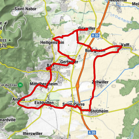 Local Alsace à Vélo loop BL214 "Klevener and gingerbread"
