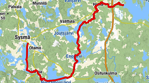 Tainionvirta paddling route, Hartola-Sysmä
