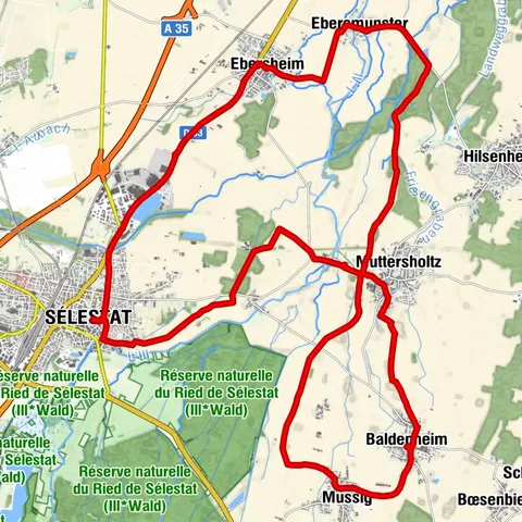 Bicycle loop in the Ried