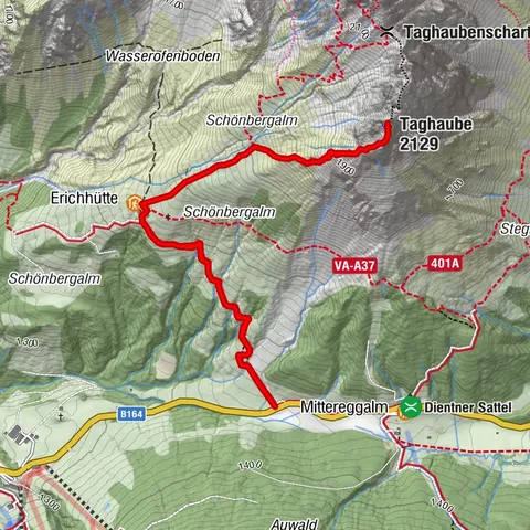 Summit storming route Taghaube