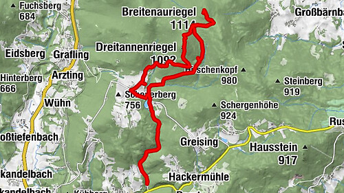 Breitenauriegel über Saulochschlucht
