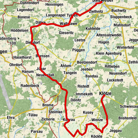 Altmark circular route: From Klötze to the Hanseatic city of Salzwedel