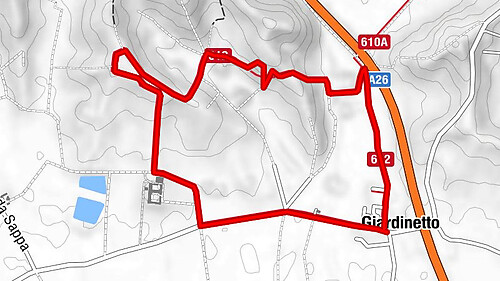Sentiero anello di Giardinetto - Sentiero 612 in mountain bike