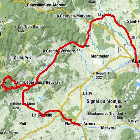 CycloRoute71 - Etape 7 d'Autun à Etang-sur-Arroux