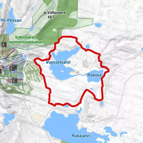 Vuosseli XC mountain biking trail in Ruka, Kuusamo