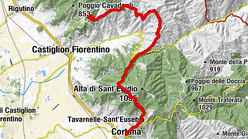 Sentiero 50 fino a Cortona