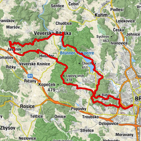 Stausee V. n. Brno und Flusstälchen Bílý p. 09.10.2021