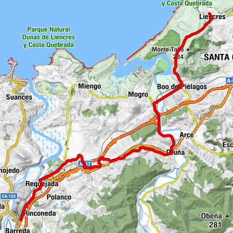 Camino del Norte - Liencres > Santillana del Mar