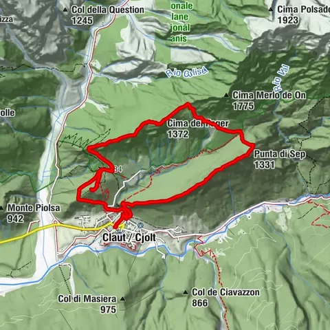 Col dei Piais, San Gualberto Crest Path and new Truoi de Thep