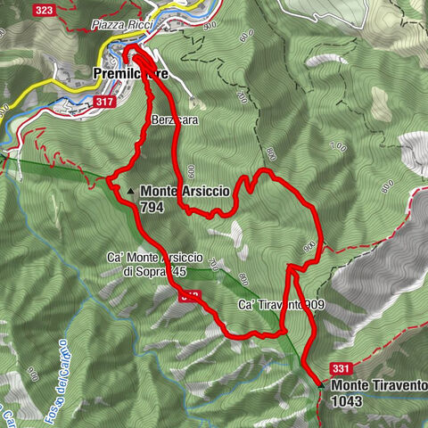 Premilcuore - Ca' Monte Arsiccio di Sotto - Monte Tiravento