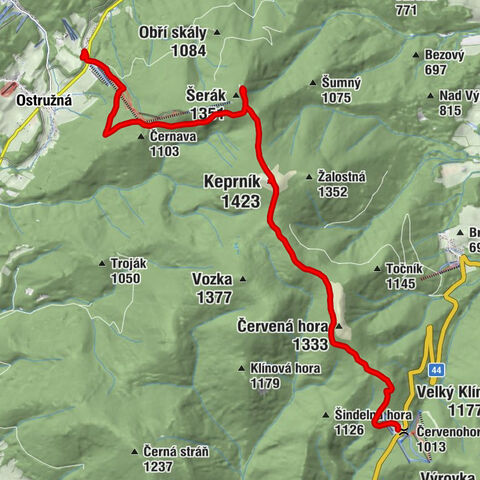 Červenohorské sedlo - Červená hora - Keprník - Ostružná