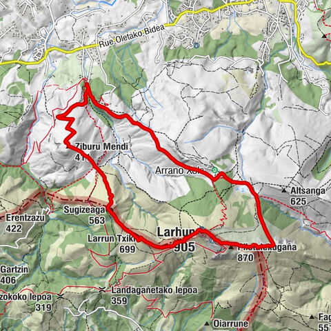 Ascain - Pilotalekugaña - Larhun - Urrugne