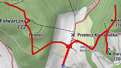 Komarno - Baraniec - Maślak - Folwarczna