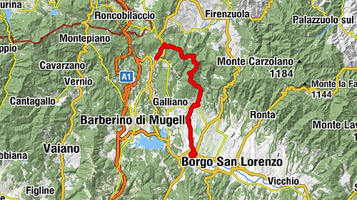 San Piero a Sieve - Monte Alto - Il Poggione - Barberino di Mugello