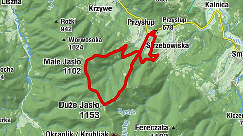 Przysłup - Małe Jasło - Szczawnik - Duże Jasło
