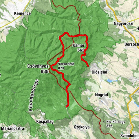 Királyrét - Csóványos - Kámor - Diósjenő