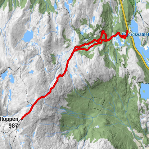 Gullbotn - Fossahaugen - Gullfjelltoppen