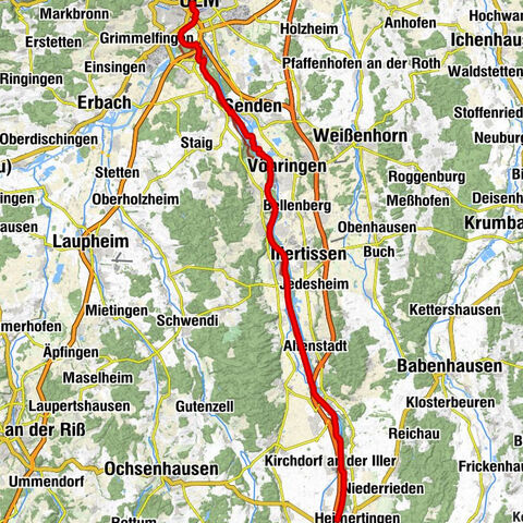 Dettingen an der Iller - Gasthaus Germania - Nepomuk-Kapelle - Ulm