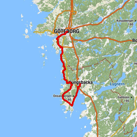 Kungsbacka - Vallda kyrka - Billdals kyrka - Göteborg