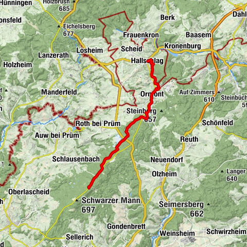 Hallschlag - Ormont - St. Margaretha - Blockhaus Zum Schwarzen Mann