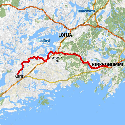 Solbacka - Jättekaskberget - Siuntio - Kirkkonummi