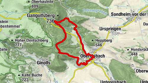 Oberelsbach - St. Kilian - Lahr - Dünsberg