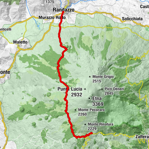 Nicolosi Nord - Rifugio della Galvarina - Rifugio Monte Scavo - Las Vegas