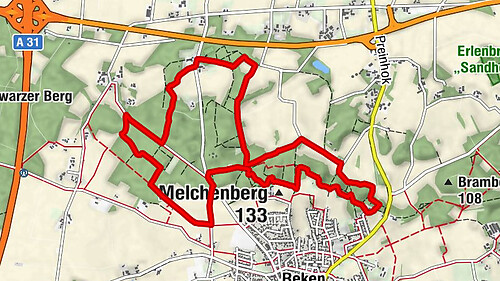 Berghotel Hohe Mark - Reken - Melchenberg - Funkturm Groß Reken Melchenberg