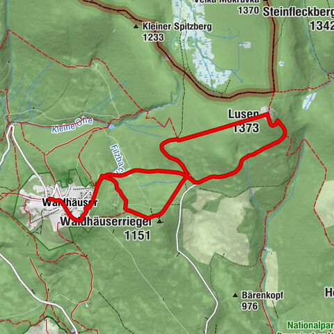 Berggasthof Lusen - Waldhäuserriegel - Lusen - Lusenschutzhaus