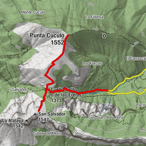 La Garganta - Punta Cuculo - Cuello Betito o de las Eretas - San Salvador