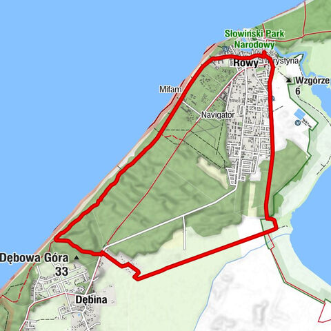 Rówek - Rowy - Kościół pw. Apostołów Piotra i Pawła - Dębowa Góra