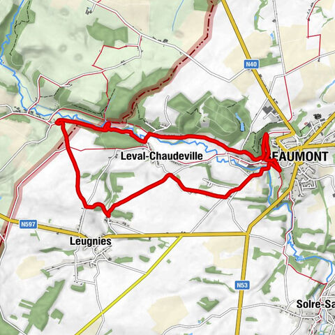 Leval-Chaudeville - Chapelle Notre-Dame de Comagne - Leugnies - Beaumont
