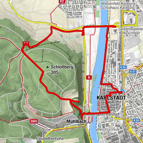 Karlstadt (Main) - Karlstadt - Spitalkirche - Mühlbach