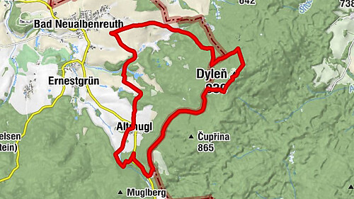 Nové Mohelno - Dyleň - Altmugler Sonne - Bad Neualbenreuth