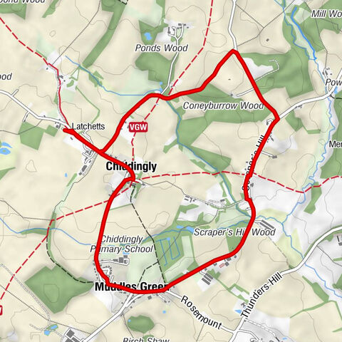 Chiddingly - Chiddingly Church - Muddles Green