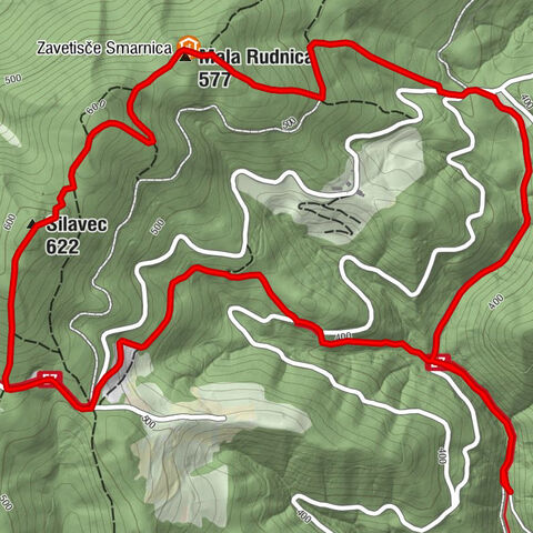 Podčetrtek - Silavec - Zavetisče Smarnica - Mala Rudnica