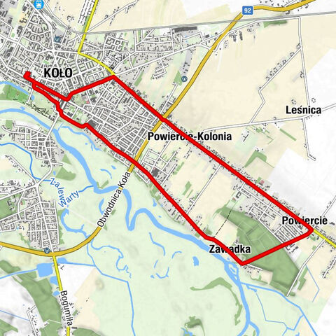 Koło - Piaski - Zawadka