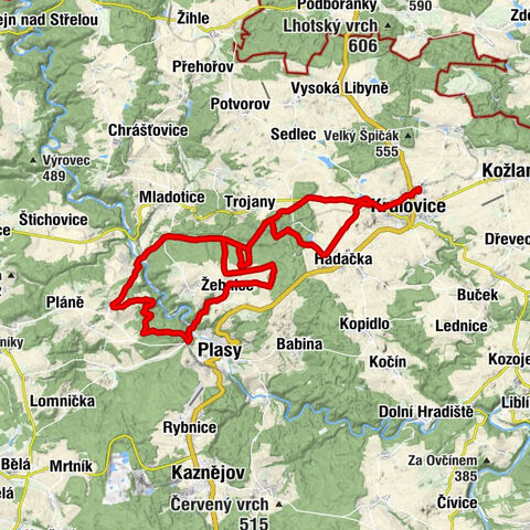 Kralovice - Mariánský Týnec - Žebnice - Peklo