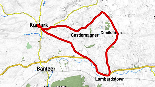 Kanturk - Bannagh Cross Roads - Roskeen Bridge - Holy’s Cross Roads