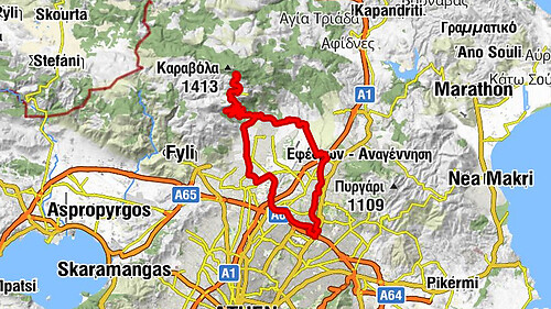 Κηφισίας - Άγιος Νικόλαος - Agia Triada - Ορειβατικό Καταφύγιο Μπάφι